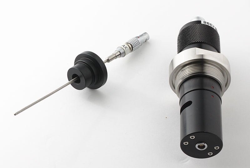 HG-101 ready for an MBW 473-RP2 chilled-mirror reference hygrometer